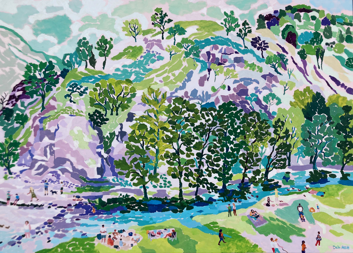 Dovedale Summer Days. Oil on canvas. 100 x 140 cm